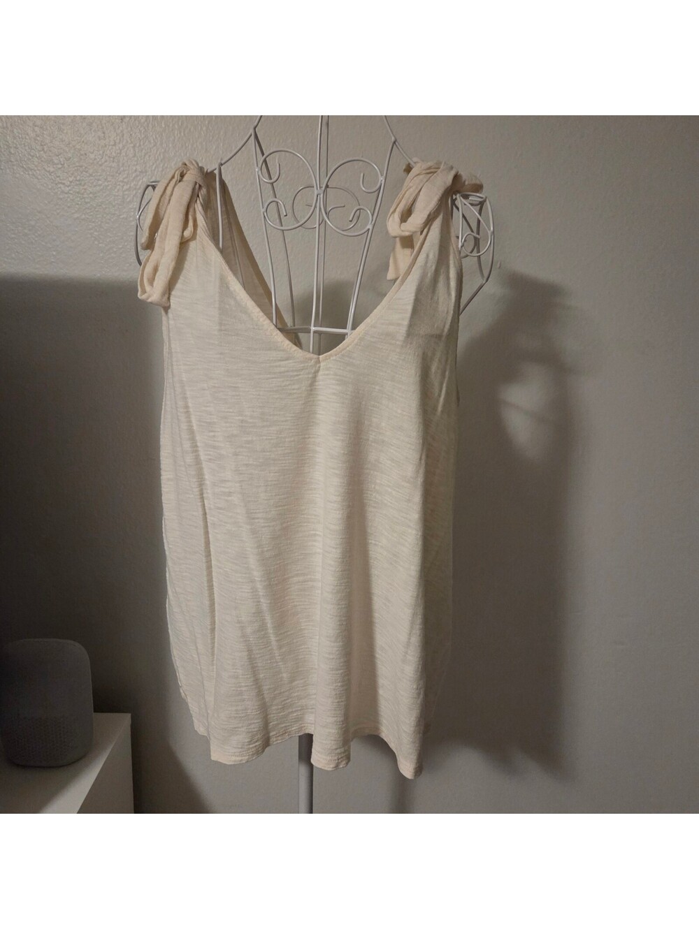 Express Cream Tie Shoulder Tank Top Size Large